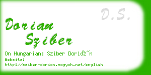 dorian sziber business card